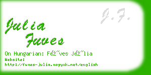 julia fuves business card